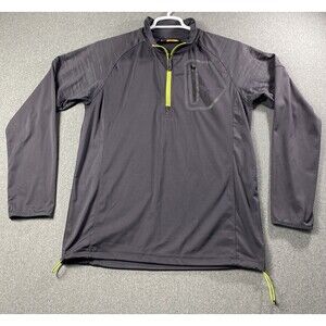 Head 1/4 Zip Stretch Long Sleeve Pullover Mens Large Gray Performance Activewear